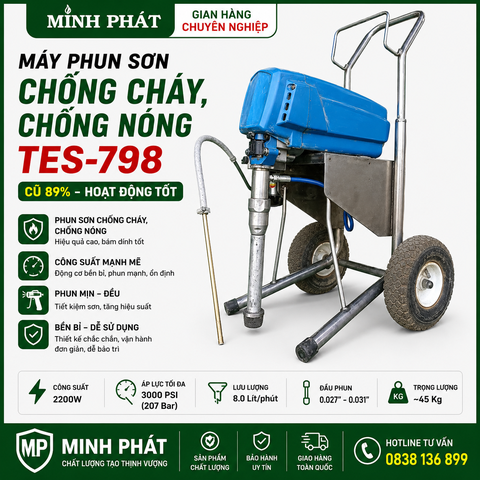 Máy Phun Sơn Chống Cháy, Chống Nóng Tes-798 Cũ 89%