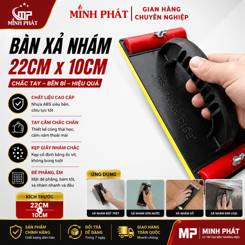 Bàn Xả Nhám Sơn Nước Minh Phát 22cm*10cm minh phát