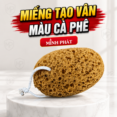 Miếng Tạo Vân Màu Cà Phê 15,5cm Minh Phát Bọt Biển Sơn Hiệu Ứng