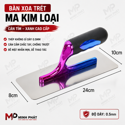 Dao Trét Sơn Hiệu Ứng Minh Phát Cán Tím 20cm 23.5cm 24cm Dày 0.5mm Chính Hãng