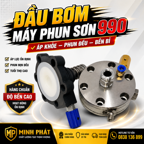 Đầu Bơm Máy Phun Sơn 990 Chính Hãng Minh Phát