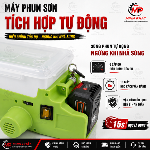 🚀 Máy Phun Sơn Đeo Vai Minh Phát Nhỏ Gọn – Mạnh Mẽ – Tiện Lợi
