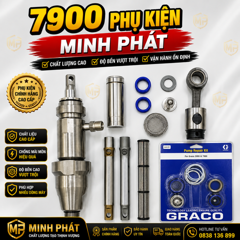 🔧 Bộ Phụ Kiện Máy Phun Sơn 7900 Minh Phát Chính Hãng – Phục Hồi Hiệu Suất, Tăng Tuổi Thọ Thiết Bị