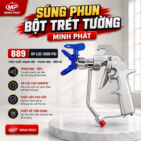 Súng Phun Bột 889 Áp Lực 5000 PSI | Minh Phát