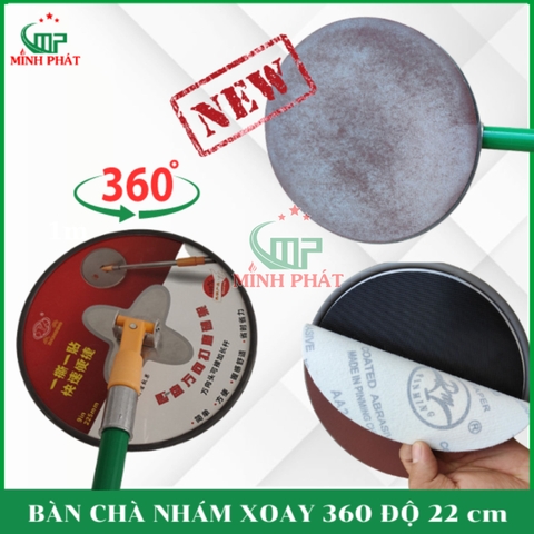 Bàn Chà Nhám 360 Độ 22cm Kèm Cây Nối Dài 2m9