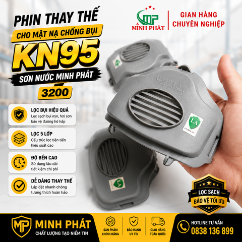 Phin Thay Thế Cho Mặt Nạ Chống Bụi KN95 Sơn Nước Minh Phát 3200