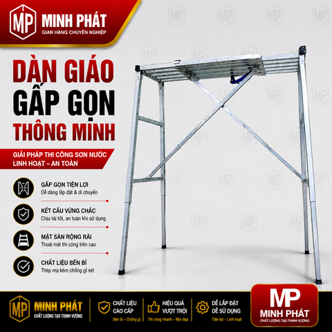 Giàn Giáo Gấp Gọn Thông Minh – Giải Pháp Thi Công Sơn Nước Linh Hoạt, An Toàn