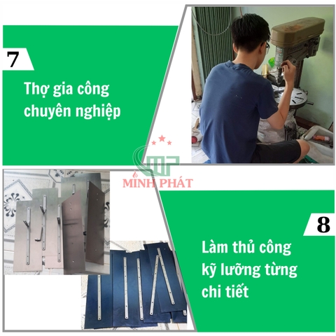 Dao Trét Bột Sơn Nước Minh Phát Thép Trắng 30cm 35cm 40cm