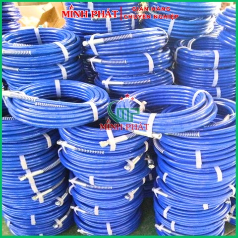 Dây Phun Sơn Công Nghiệp Áp Lực 1/4 Ren 13mm 15m 20m Minh Phát