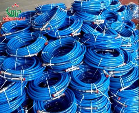 Dây Phun Sơn Công Nghiệp Áp Lực 1/4, Dây Phun Sơn Lõi Thép Chống Nổ Ống Ren 13mm Minh Phát