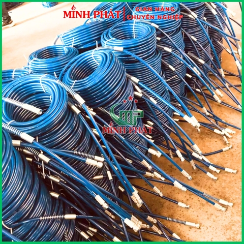 Dây Phun Sơn Công Nghiệp Áp Lực 1/4 Ren 13mm 15m 20m Minh Phát