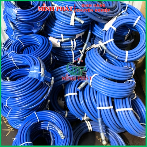 Dây Phun Sơn Công Nghiệp Áp Lực 1/4 Ren 13mm 15m 20m Minh Phát