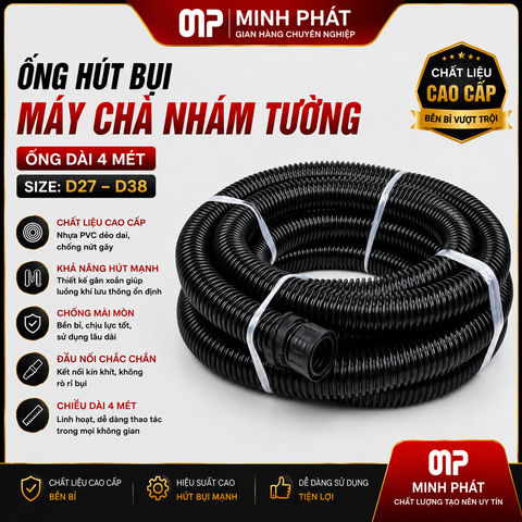 Ống Hút Bụi Máy Chà Nhám Tường Minh Phát D27 D38