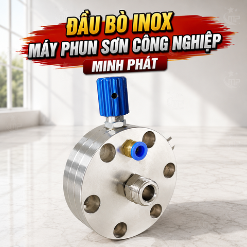 Đầu Bò Inox Máy Phun Sơn Công Nghiệp Minh Phát, Thay Thế Cho Linh Kiện Phun Sơn Cao Áp