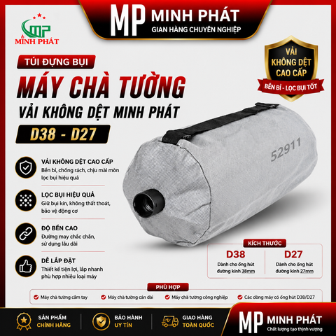 Túi Đựng Bụi Máy Chà Tường Vải Không Dệt Minh Phát D38 D27