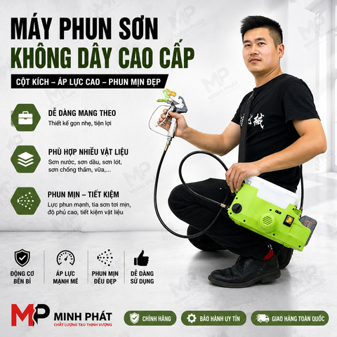 🚀 Máy Phun Sơn Đeo Vai Minh Phát Nhỏ Gọn – Mạnh Mẽ – Tiện Lợi