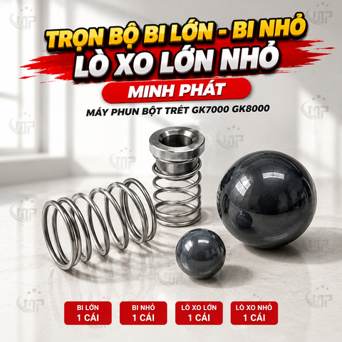 Trọn Bộ Bi Lớn - Bi Nhỏ, Lò Xo Lớn Nhỏ Máy Phun Bột Trét GK7000 GK8000