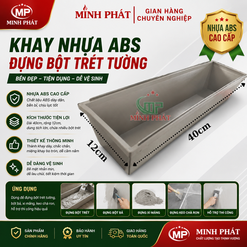 Khay Nhựa ABS Đựng Bột Trét Tường Minh Phát 40cm