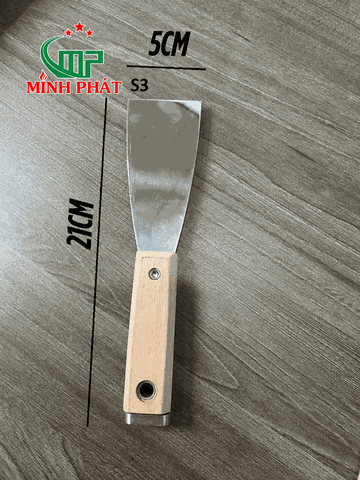 Cây Sủi Cạo Sơn Tường Inox 201 Cán Gỗ Cao Cấp Minh Phát