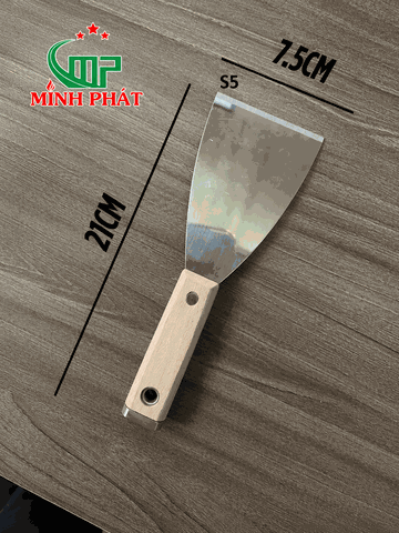 Cây Sủi Cạo Sơn Tường Inox 201 Cán Gỗ Cao Cấp Minh Phát