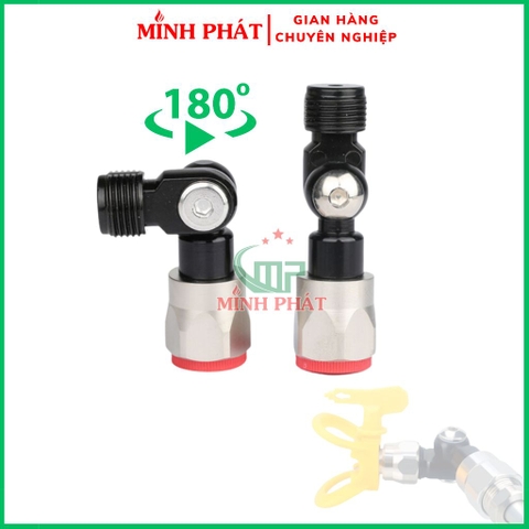 Đầu Chỉnh Góc Phun Sơn 180 Độ, Chỉnh Góc Xoay Phun Sơn Góc Hẹp Minh Phát