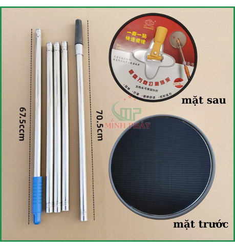 Bàn Chà Nhám 360 Độ 22cm Kèm Cây Nối Dài 2m9