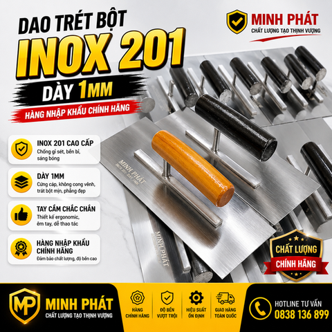 Dao Trét Bột Inox 201 Dày 1mm Hàng Nhập Khẩu Chính Hãng