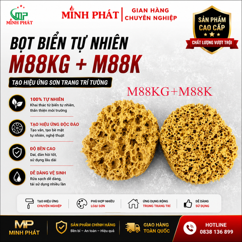 Bọt Biển Tự Nhiên Tạo Hiệu Ứng Sơn Trang Trí Tường M88KG M88K Minh Phát
