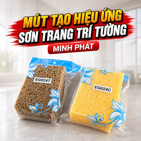 Mút Tạo Hiệu Ứng Sơn Trang Trí Tường Minh Phát Hình Chữ Nhật