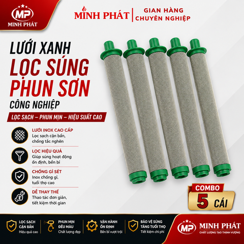 Combo 5 Lưới Xanh Lọc Súng Phun Sơn Công Nghiệp Minh Phát
