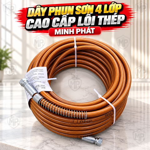 DÂY PHUN SƠN 4 LỚP CAO CẤP LÕI THÉP Minh Phát