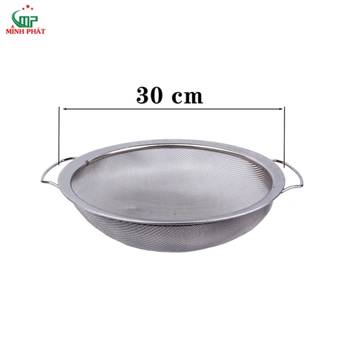 Rỗ Lược Bột - Lược Sơn Inox 201 2 Lớp Lưới Minh Phát Kích Thước 30cm