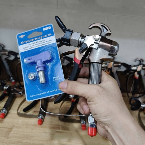 Súng Phun Sơn Cao Áp Tay Cầm Đen Mỏ Két Minh Phát