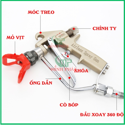 🔥 Súng Phun Bột Trét Minh Phát – Tia Phun Đều, Bền Bỉ Cho Thợ Sơn Chuyên Nghiệp