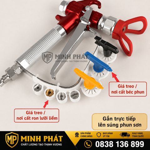 🔥 Thanh Giá Đỡ Béc Phun Sơn Airless – Gọn Gàng, Tiện Lợi, Không Thất Lạc
