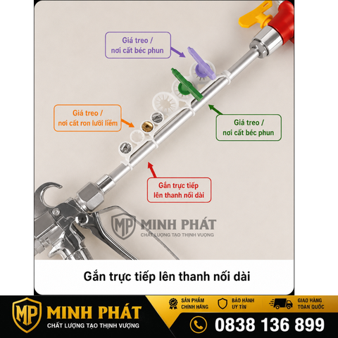 🔥 Thanh Giá Đỡ Béc Phun Sơn Airless – Gọn Gàng, Tiện Lợi, Không Thất Lạc