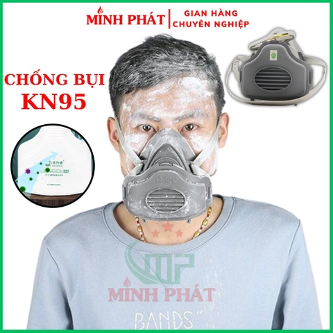 Mặt Nạ Chống Bụi Sơn Nước Minh Phát 3200, Mặt Nạ Phun Thuốc Trừ Sâu,Phun Sơn,Chống Khói Bụi Minh Phát