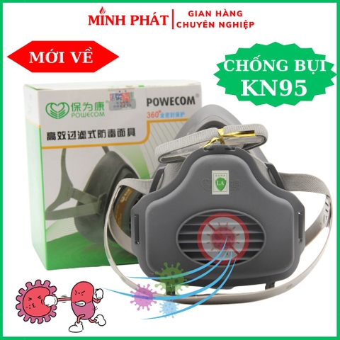 Mặt Nạ Chống Bụi KN95 Sơn Nước Minh Phát 3200, Mặt Nạ Phun Thuốc Trừ Sâu,Phun Sơn,Chống Khói Bụi