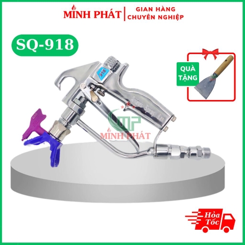 Súng Phun Trét Tường SQ-918 Cao Cấp Minh Phát , Súng Phun Bột Phun Sơn Đa Năng Công Nghiệp Áp Lực Cao