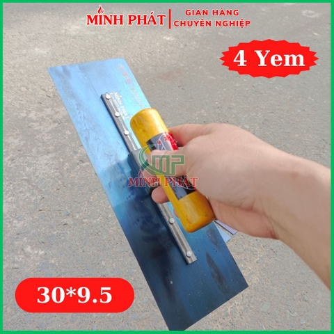 Dao Trét Bột Sơn Nước Móc Thùng Xanh Đen Cán Gỗ 30cm 35cm 40cm Minh Phát