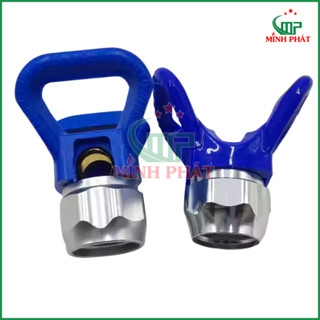 🎨 Đầu Chụp Béc Phun Sơn 395 490 495 Minh Phát Màu Xanh Vòng Giữ Béc Máy Phun Cao Áp