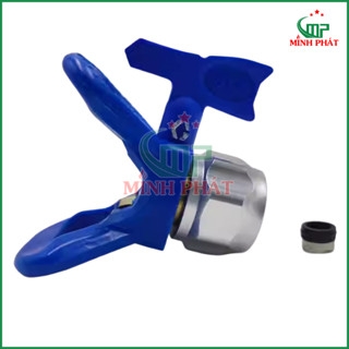 🎨 Đầu Chụp Béc Phun Sơn 395 490 495 Minh Phát Màu Xanh Vòng Giữ Béc Máy Phun Cao Áp