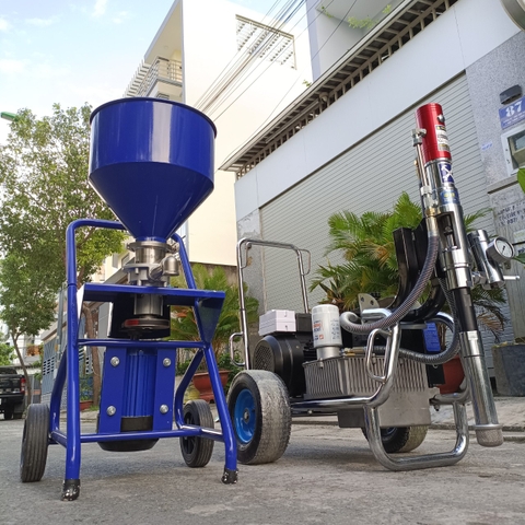 Combo Máy Phun Bột Đặc Thủy Lực Guchen 970 Tặng Kèm Máy Nghiền Bột Minh Phát