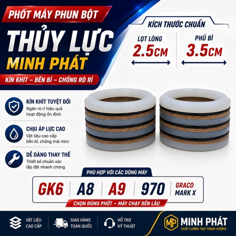 🔥 Phốt Máy Phun Bột Đặc Thủy Lực GK6, Baoba Chính Hãng Minh Phát