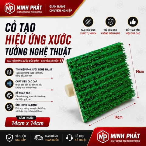 Cỏ Cao Su Mềm 13cm Tạo Gai Xướt Hiệu Ứng Tường Minh Phát