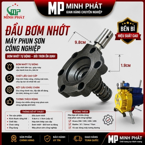 Đầu Bơm Nhớt Máy Phun Sơn Công Nghiệp Minh Phát