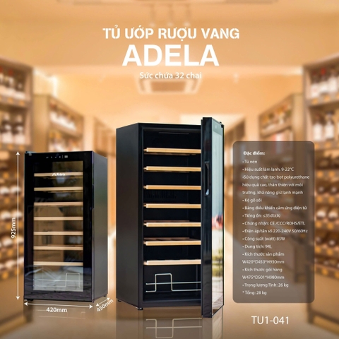 Tủ đựng rượu 32 chai Adela
