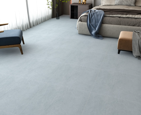 Gạch lát nền 60x60cm màu ghi vân đá, men matt