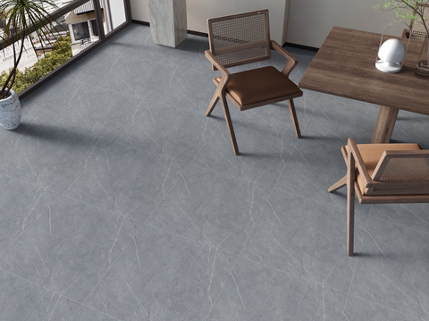 Gạch lát nền 60x60cm màu ghi vân đá, men matt