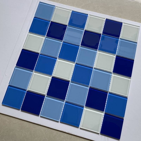 Gạch ốp bể bơi mosaic thủy tinh MS01-HV